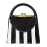 Tas spaarpot gestreept – zwart/wit - 12.3x14.5x7.2 cm