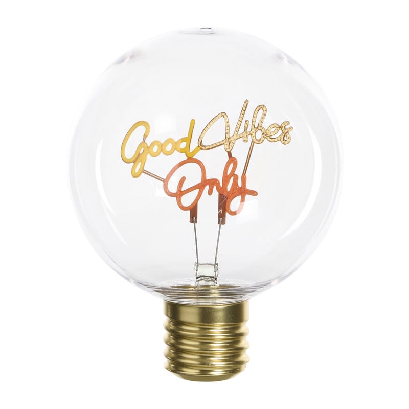 Ledlampje good vibes only - ø12.5x16 cm