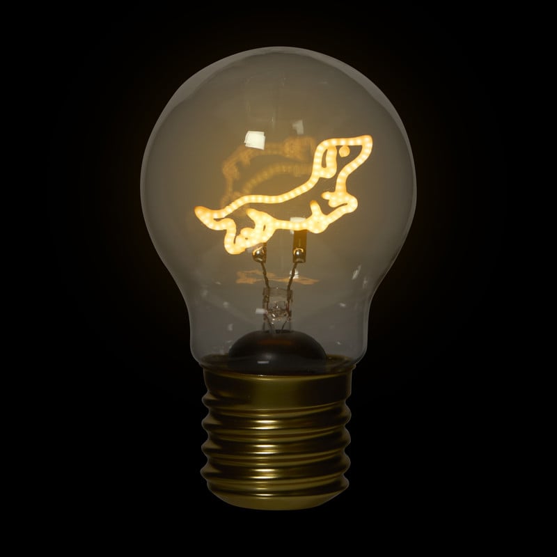 Ledlampje teckel - bruin - ø7x12 cm