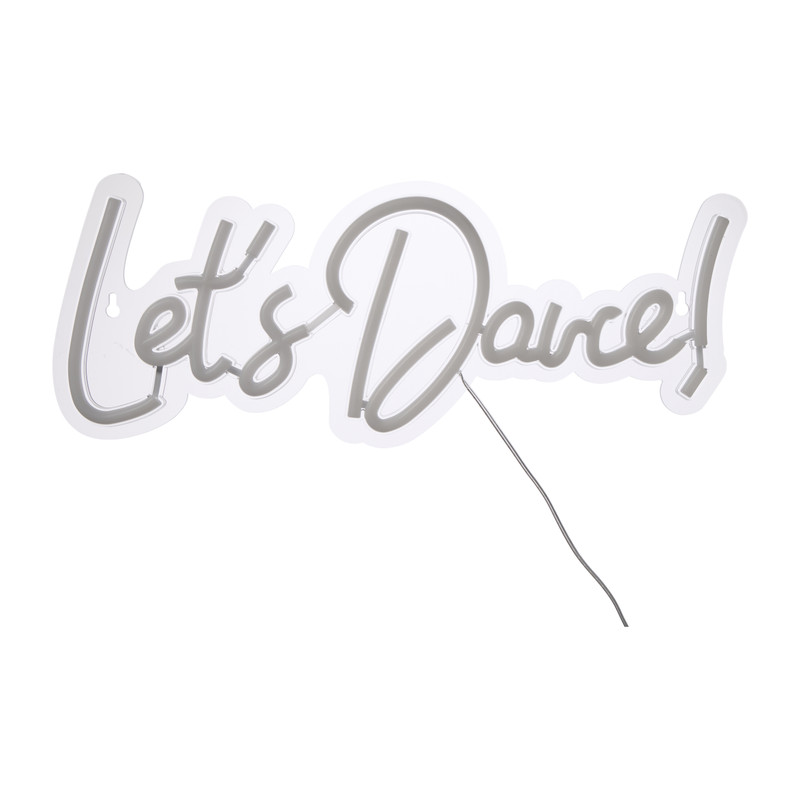 Neonlamp lets dance - multikleur - 17x43 cm