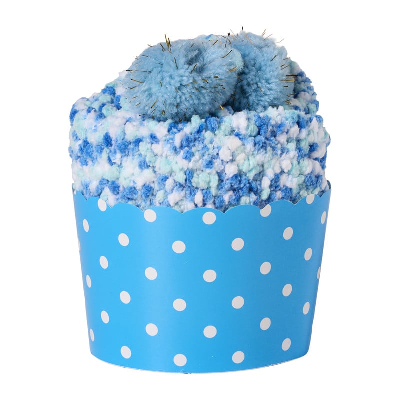 Fluffysokken muffin - blauw - maat 38-42