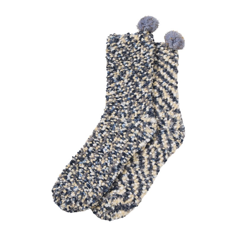 Fluffysokken muffin - geel - maat 38-42