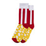 Sokken popcorn - geel/rood - maat 38-42 