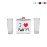 Heupfles met 2 borrelglazen - 60 ml - diverse varianten
