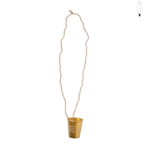Ketting shotglas NY - diverse kleuren - 80 cm