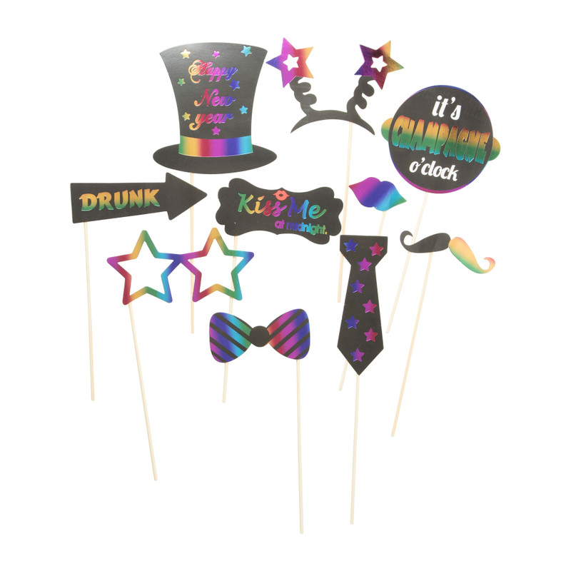 Fotoprops New Year - set van 10 - 20 cm