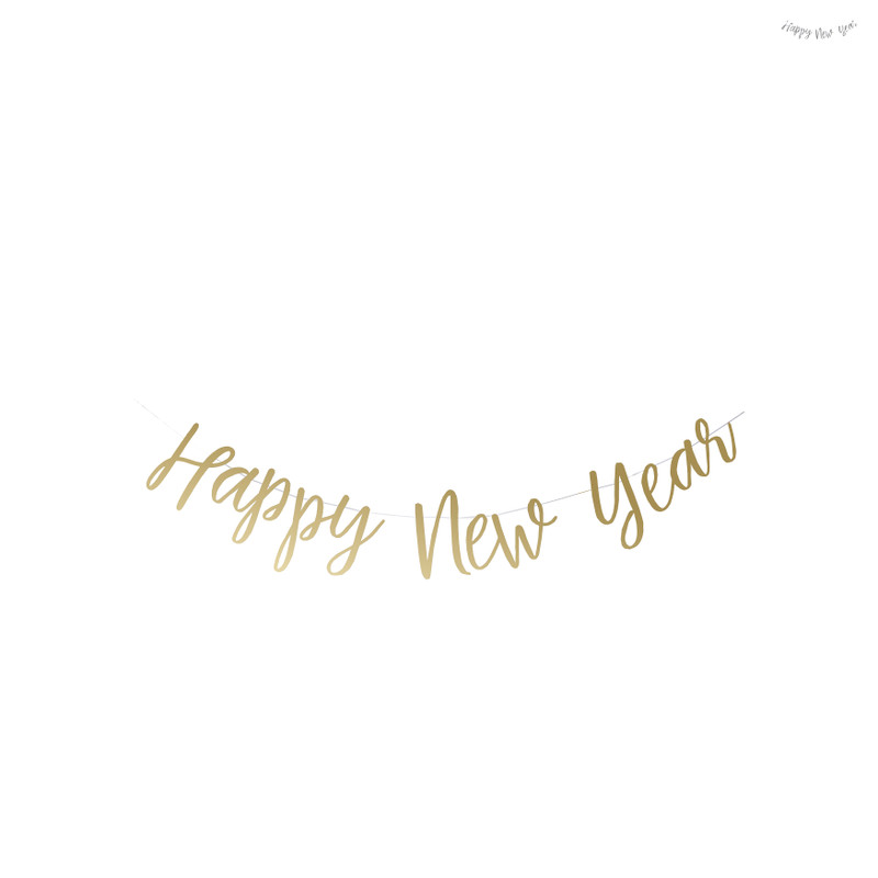 Happy New Year slinger - diverse varianten - 3 meter