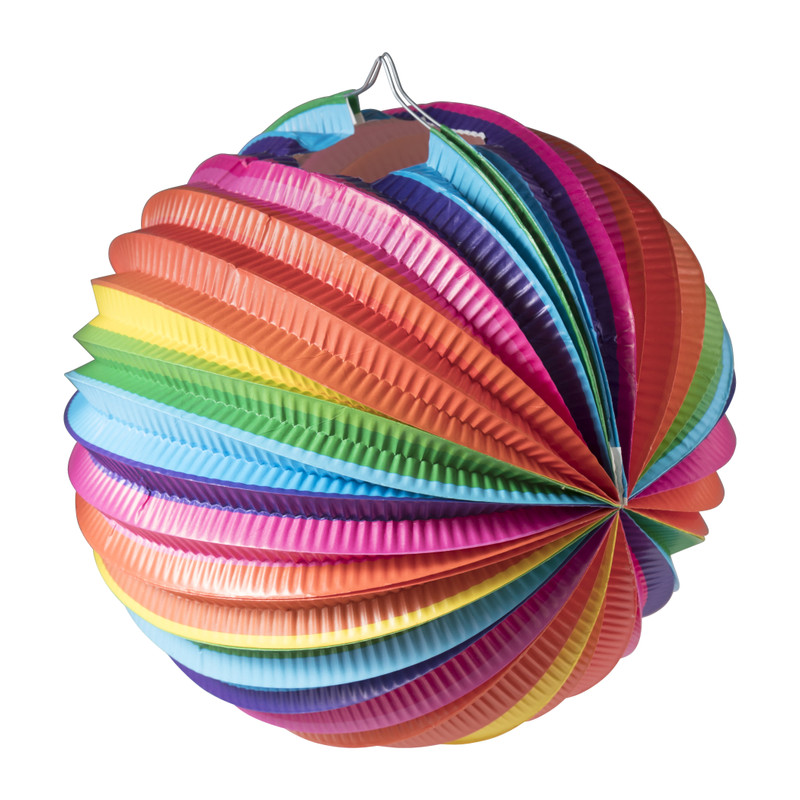 Lampion regenboog - diverse varianten - ⌀23 cm