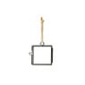 Mini fotolijstje hangend - zwart - 6x6 cm
