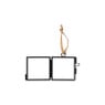 Mini fotolijstje hangend - zwart - 6x6 cm