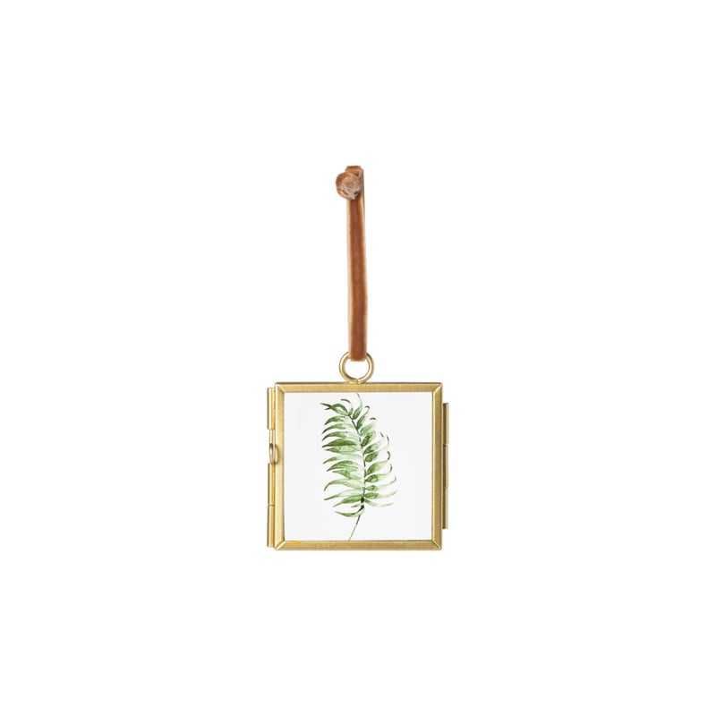 Mini fotolijstje hangend - goud - 6x6 cm