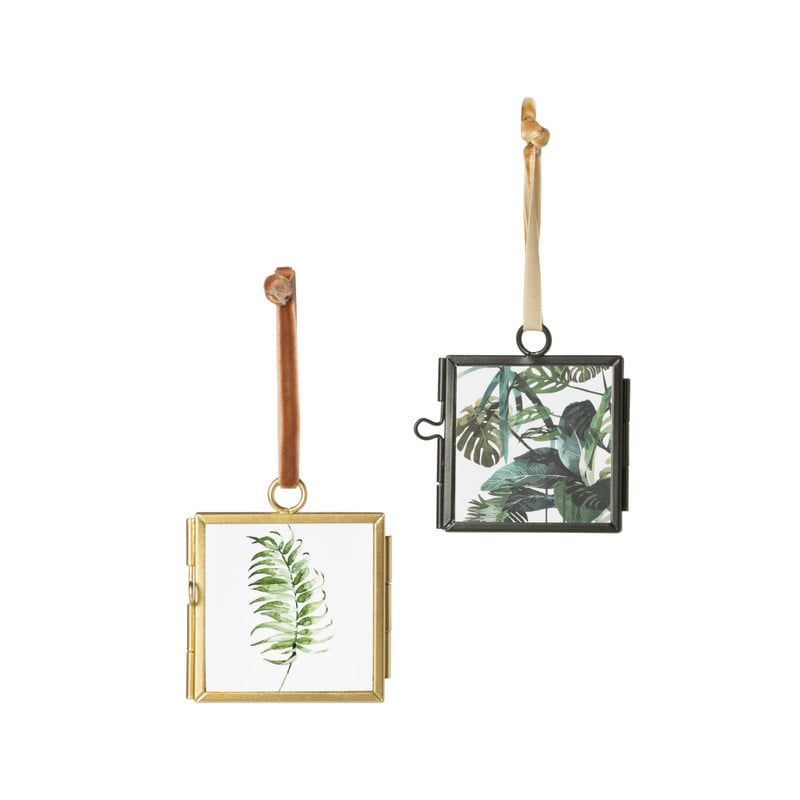 Mini fotolijstje hangend - goud - 6x6 cm