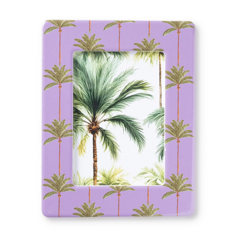 Fotolijst palmboom - paars - 10x15 cm
