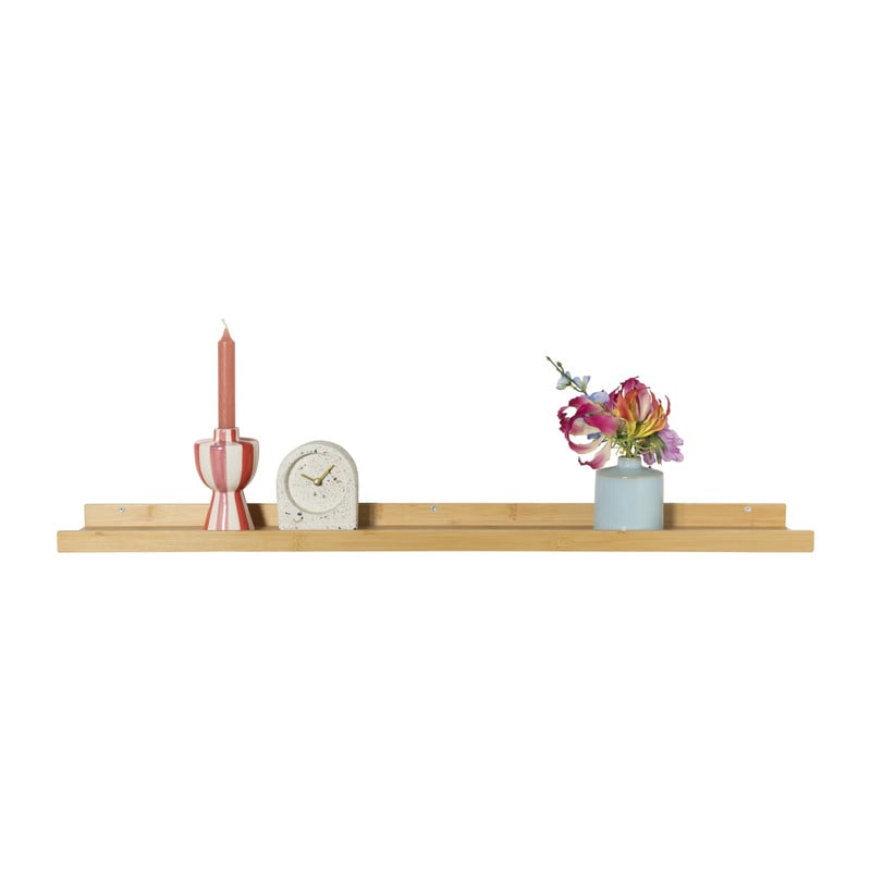 Wandplank bamboe - 4x95x12 cm - naturel