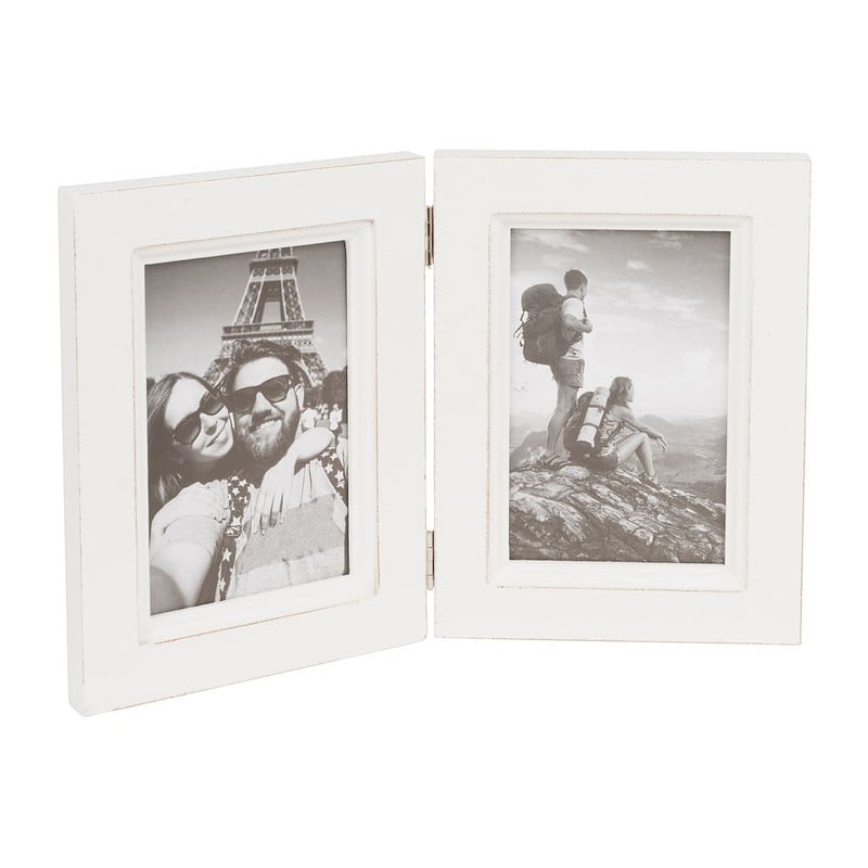 Fotolijst dubbel - 10x15 cm - wit