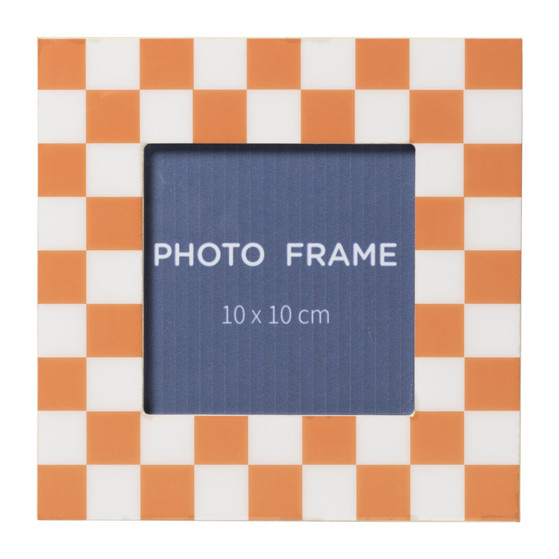 Fotolijst tokio - peach/wit - 10x10 cm