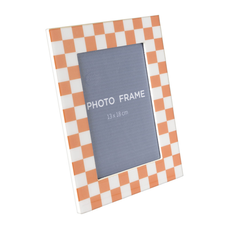 Fotolijst tokio - peach/wit - 13x18 cm