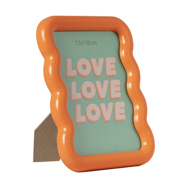 Fotolijst golf - oranje - 13x18 cm