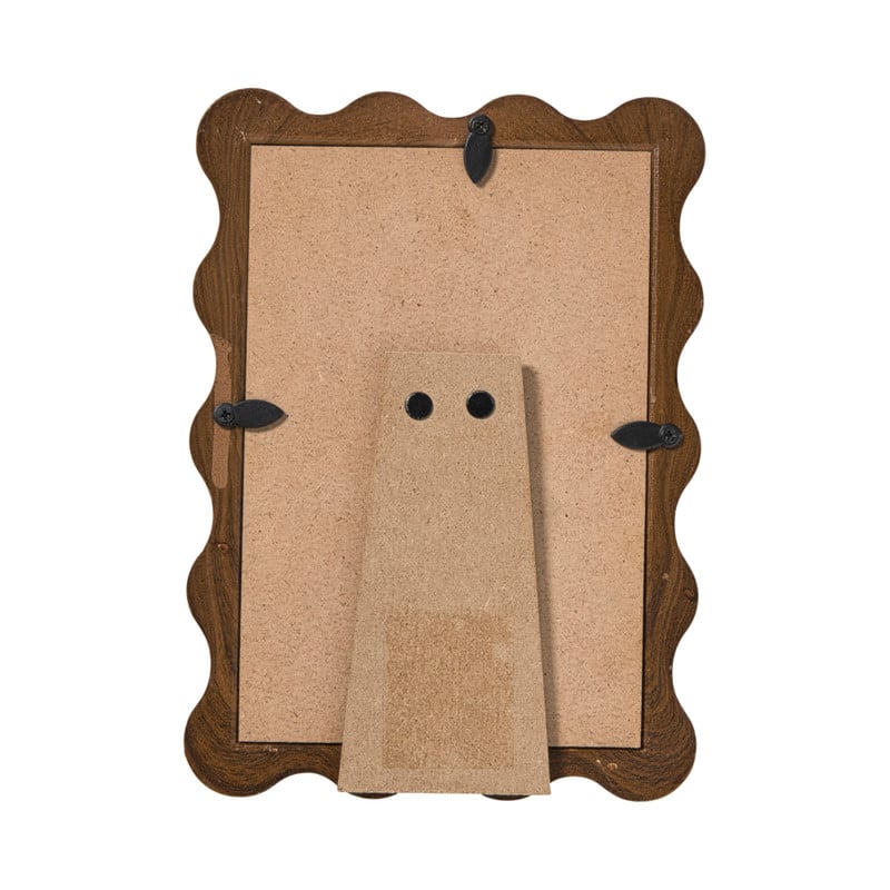 Fotolijst hout bolletjes klein - bruin - 10x15 cm
