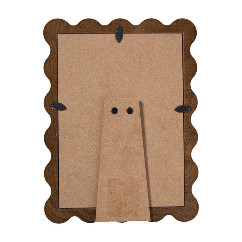 Fotolijst hout bolletjes groot - bruin - 13x18 cm