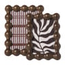 Fotolijst hout bolletjes groot - bruin - 13x18 cm
