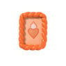 Mini fotolijstje - oranje - 7x9 cm