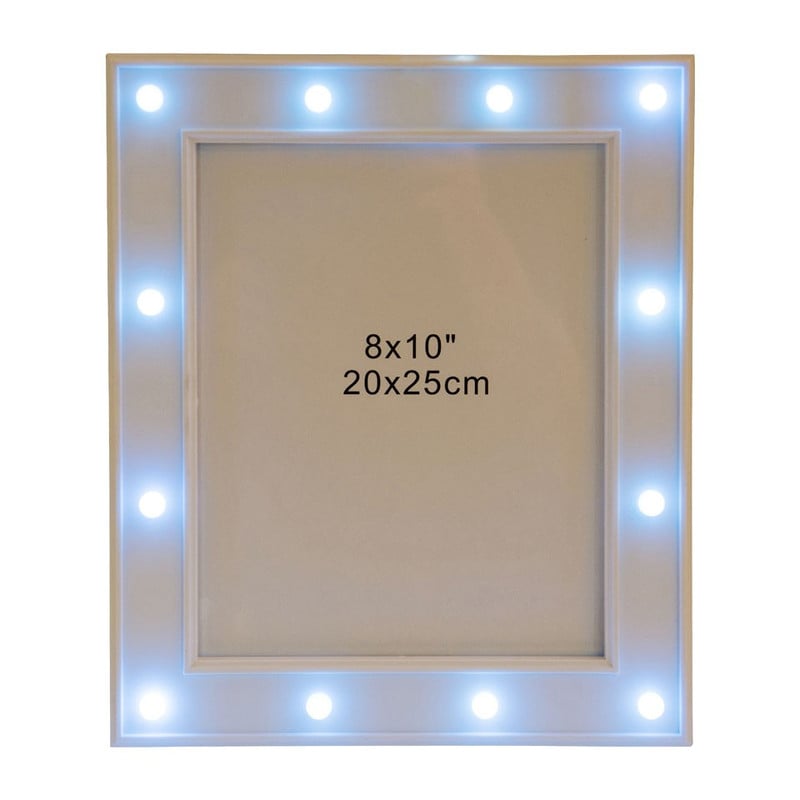 Fotolijst led lichtjes - 20x25 cm - wit