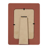 Fotolijst streep hartjes - bruin/rood - 10x15 cm