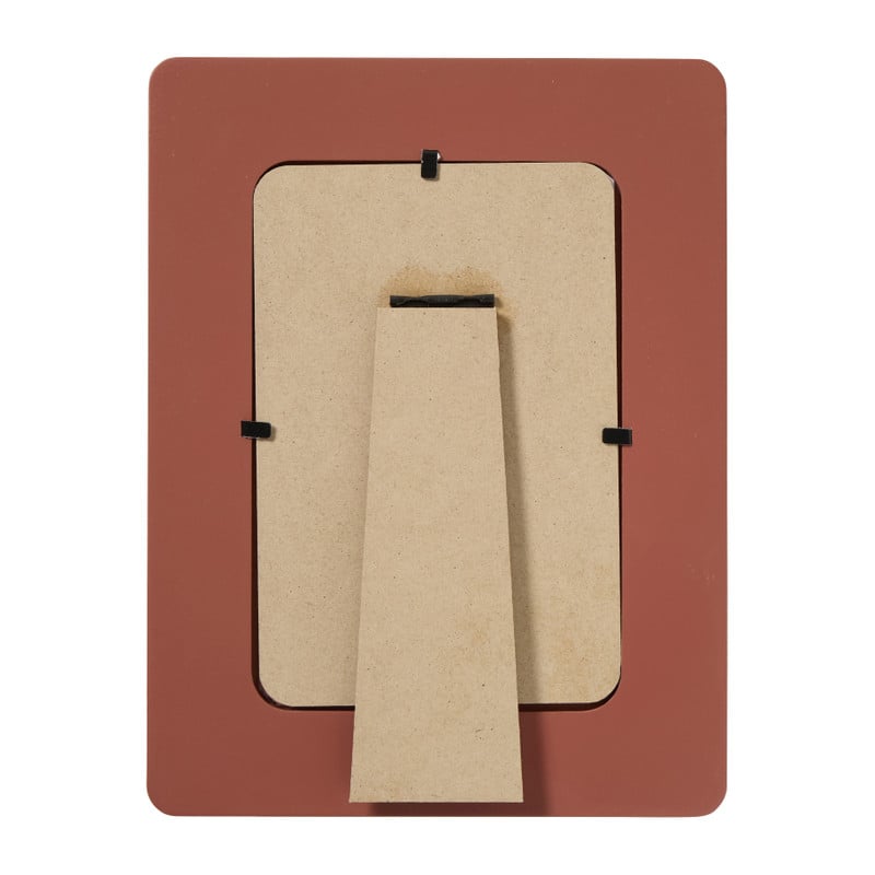 Fotolijstje streep lovely - bruin/rood - 10x15 cm
