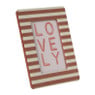 Fotolijstje streep lovely - bruin/rood - 10x15 cm