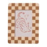 Fotolijstje blokjes - bruin/beige - 13x18 cm