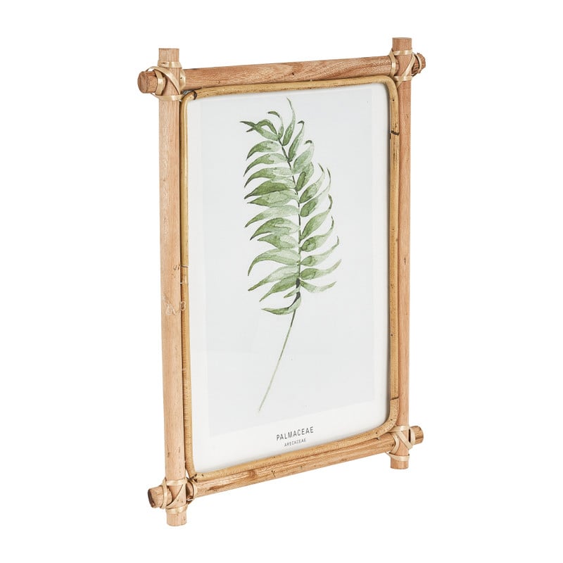 Fotolijst met rotan frame - 21x30 cm