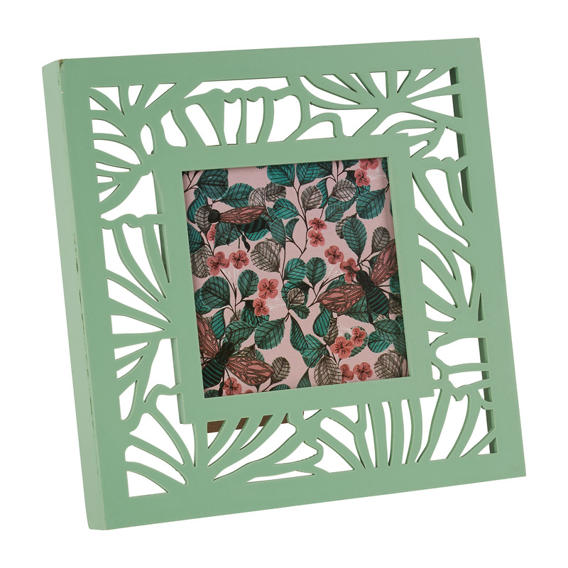 Fotolijst ginkgo - groen - 10x10 cm 