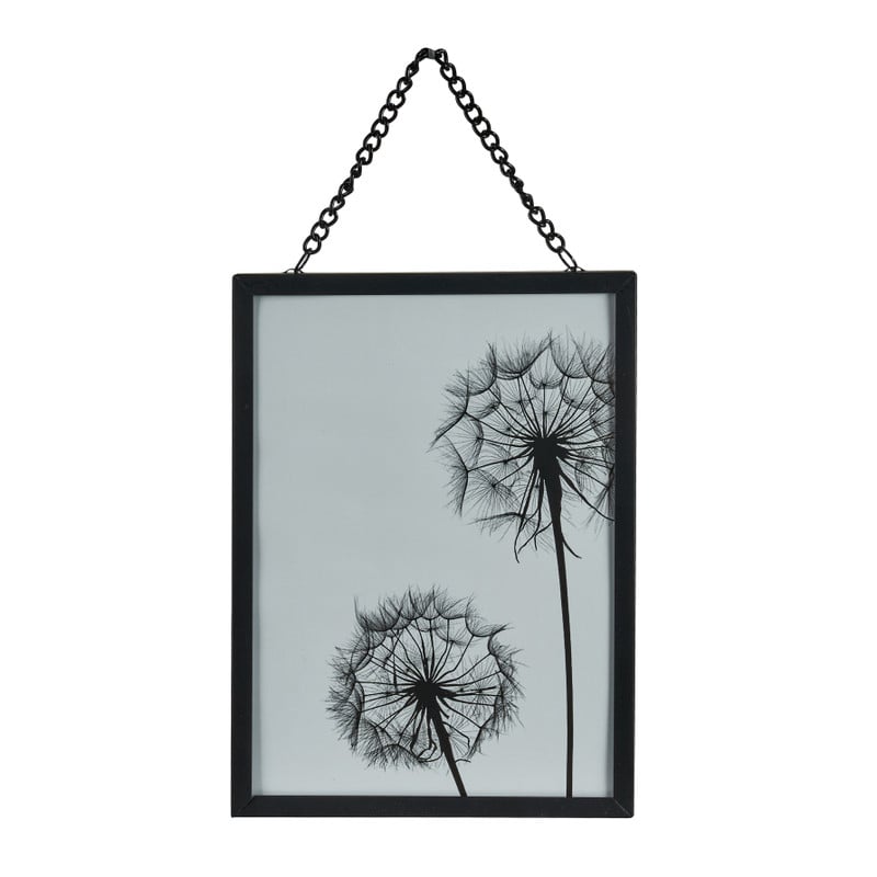Fotolijstje aan ketting - zwart - 13x18 cm