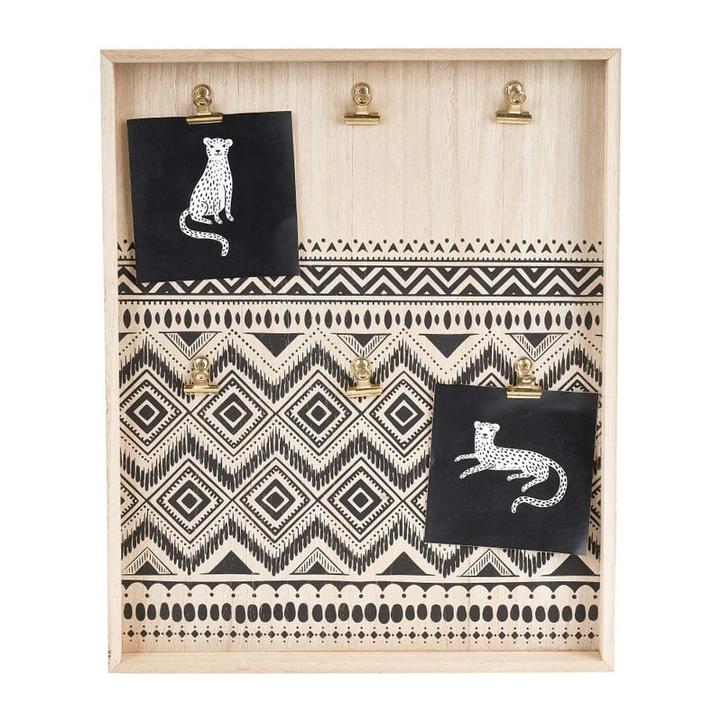 Collagelijst met clips ethnic - 38x31 cm  