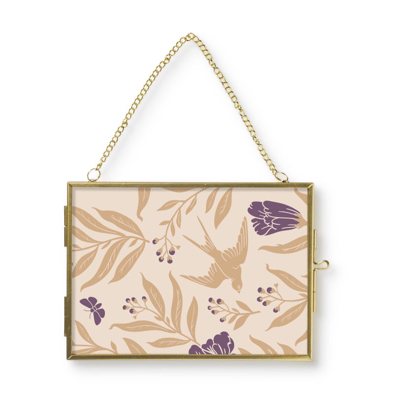 Fotolijst aan ketting liggend - goud - 13x18 cm