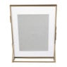 Fotolijst geribbeld glas - 25x18x7 cm - goudkleurig