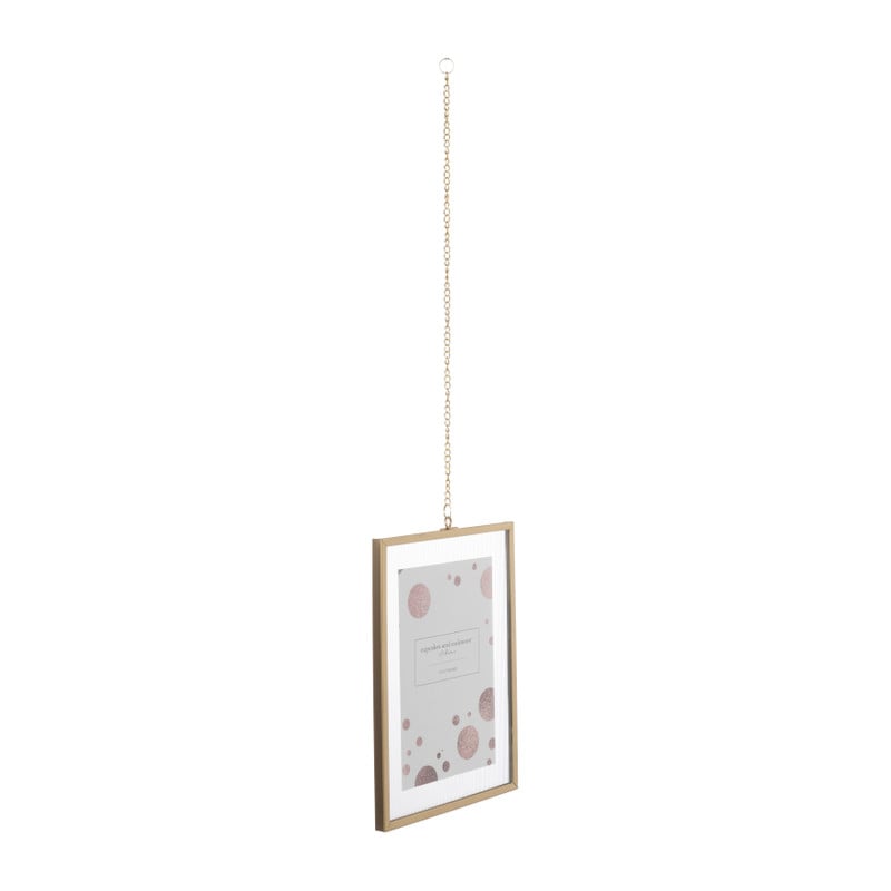 Fotolijst met ketting - 20x15x1 cm - goudkleurig