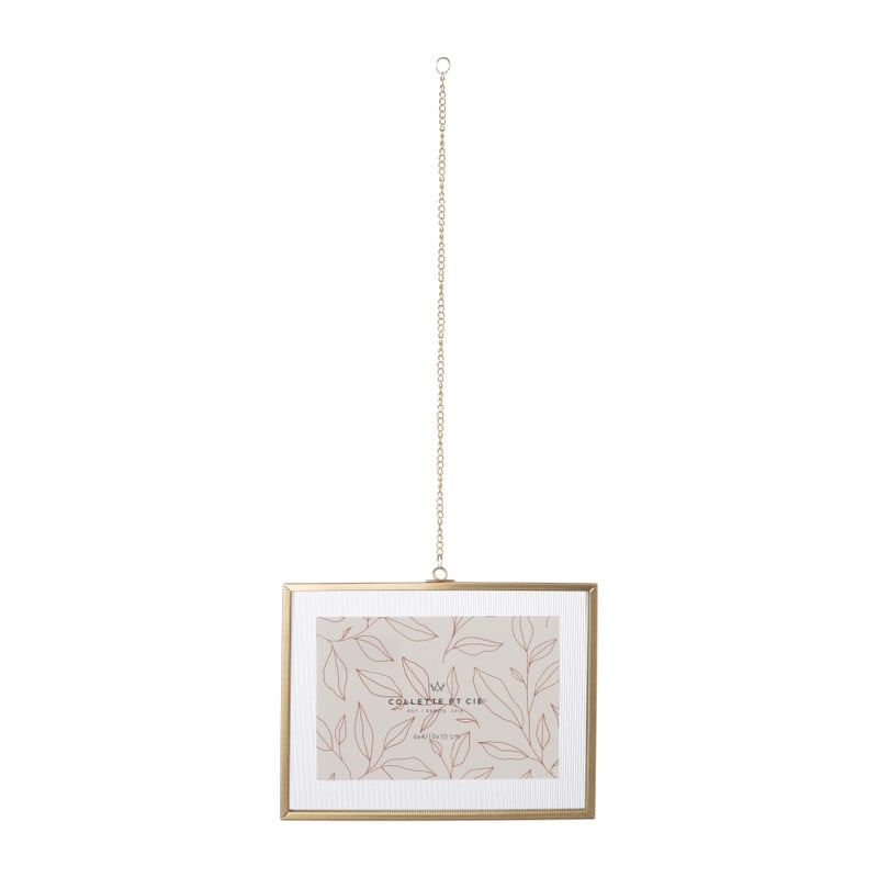 Fotolijst met ketting - 15x20x1 cm - goudkleurig