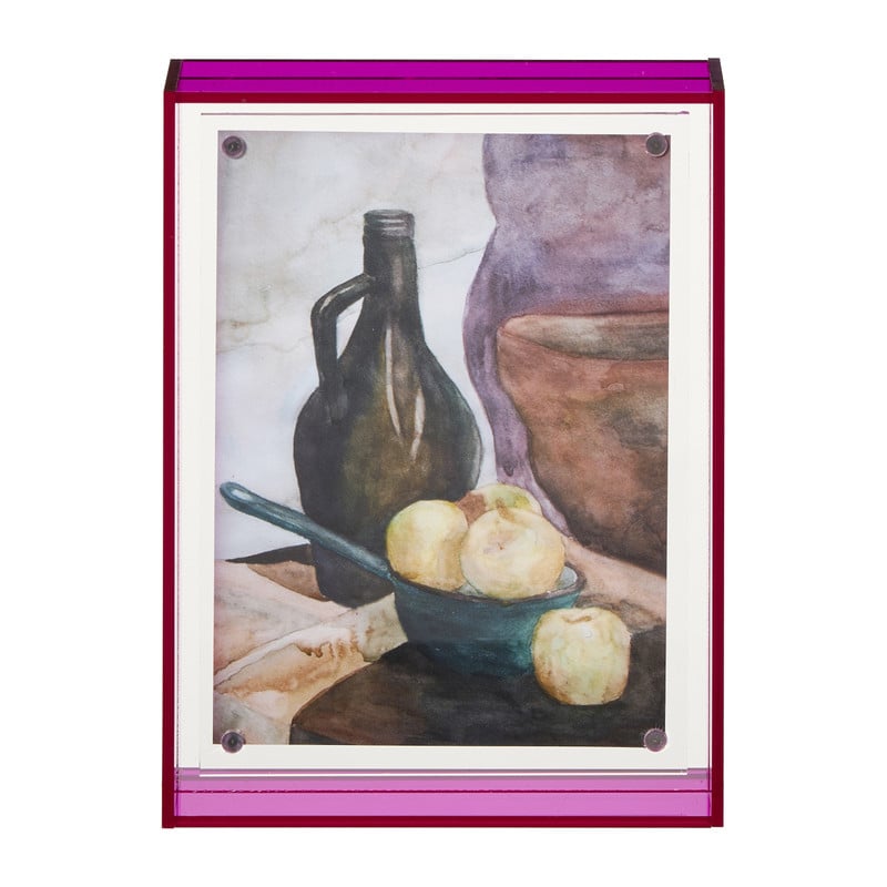 Acryl fotolijst klein - roze - 10x15 cm