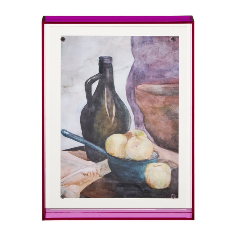 Acryl fotolijst groot - roze - 15x20 cm