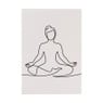 Poster mediteren - beige/zwart - 21x30 cm