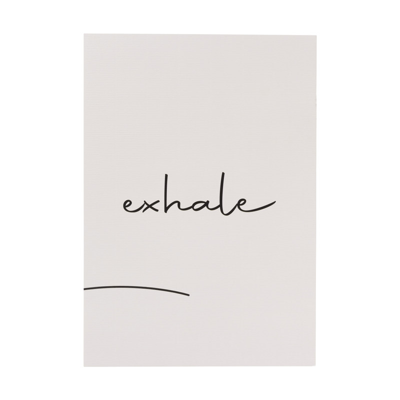 Poster exhale - beige/zwart - 21x30 cm