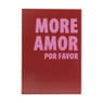 Poster more amor por favor - rood/roze - 21x30 cm