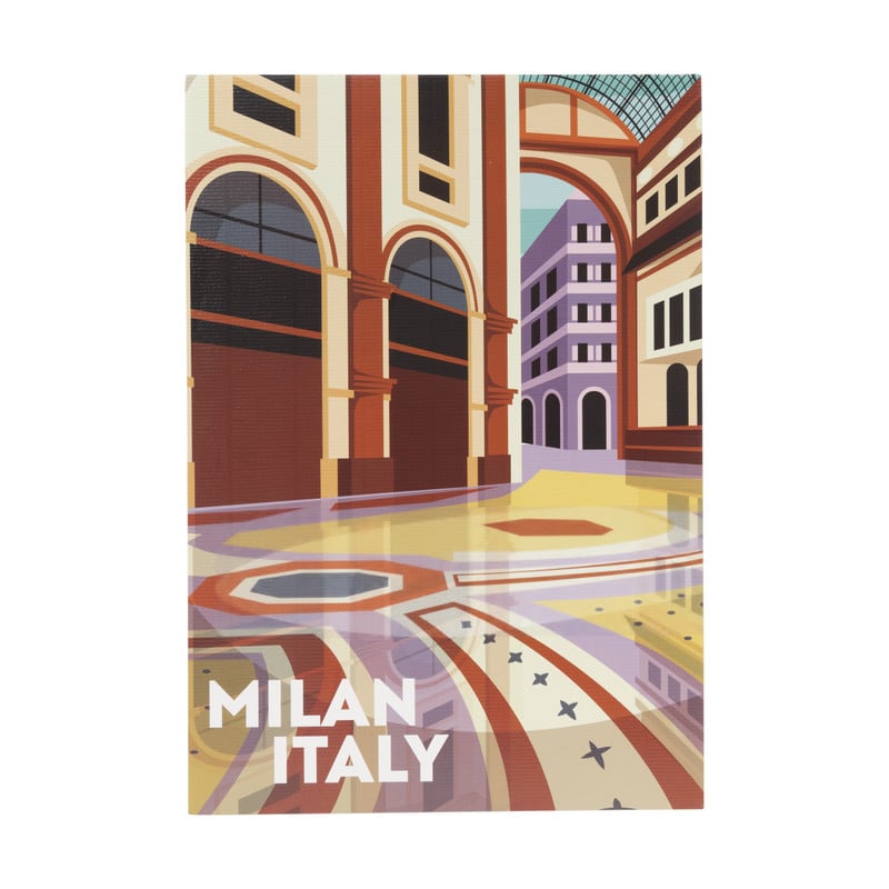 Poster Milaan - multikleur - 21x30 cm