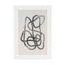 Poster abstract 1 - beige/zwart - 21x30 cm