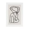 Poster abstract 2 - beige/zwart - 21x30 cm