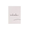 Poster inhale - beige/zwart - 13x18 cm