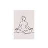 Poster mediteren - beige/zwart - 13x18 cm