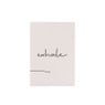Poster exhale - beige/zwart - 13x18 cm